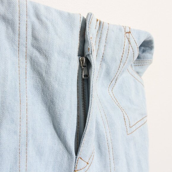 Acne Studios Cropped High-Rise Wide-Leg Jeans Denim Culottes Blue Size 36 US 4 - Picture 10 of 10